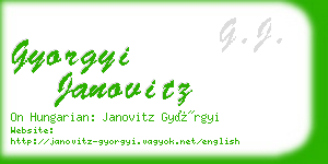 gyorgyi janovitz business card